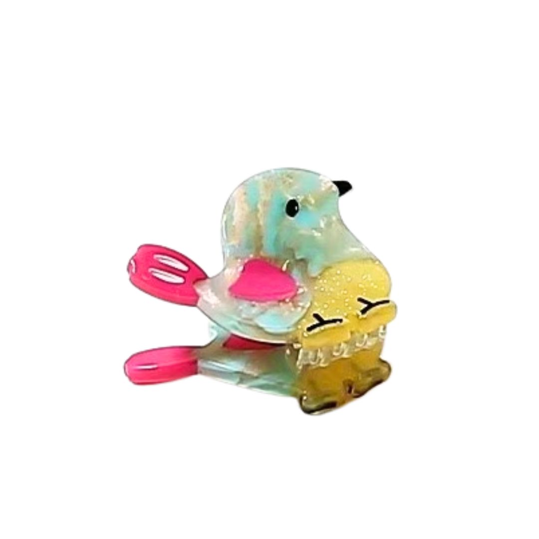 Haarklammer 'Kleiner Vogel' multicolor