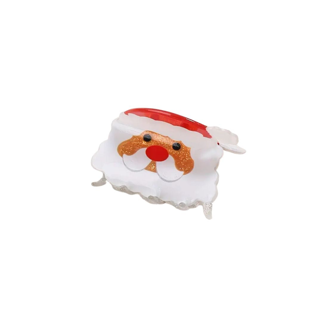 Haarklammer Weihnachtsmann Glitter