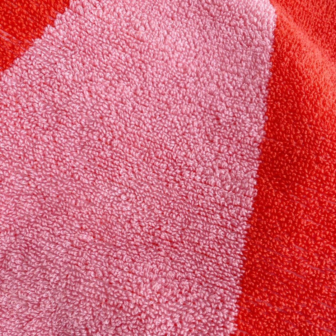 NAVUCKO | Baumwoll-Handtuch Zwirnfrottier 'Amore' pink/rot
