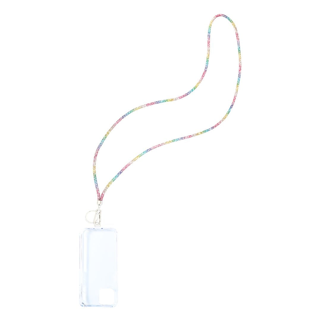 Handykette lang mit Glamoureffekt multicolor