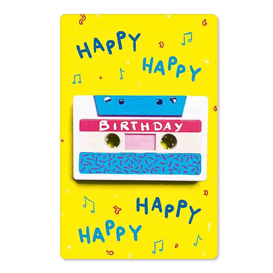 KIND MIND Karte | happy birthday cassette