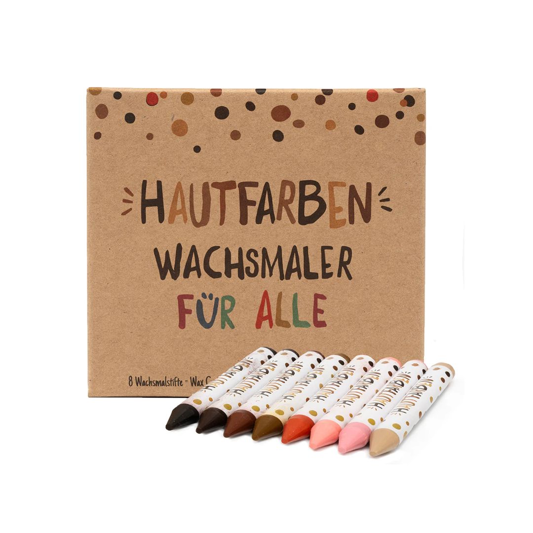 8 Hautfarben Wachsmaler