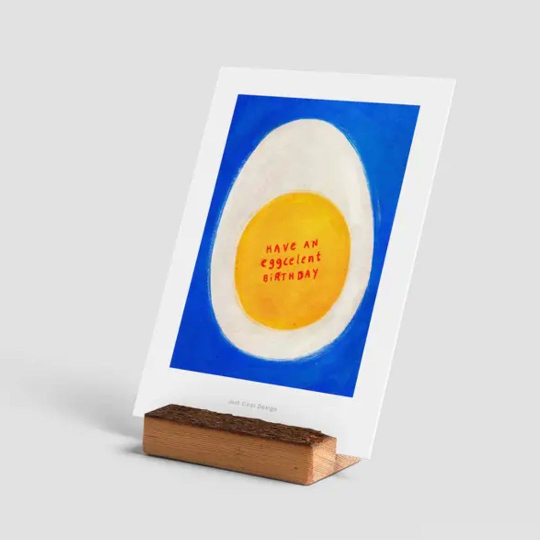 Mini-Kunstdruck 'Have an eggcellent birthday' Karte mit Briefumschlag
