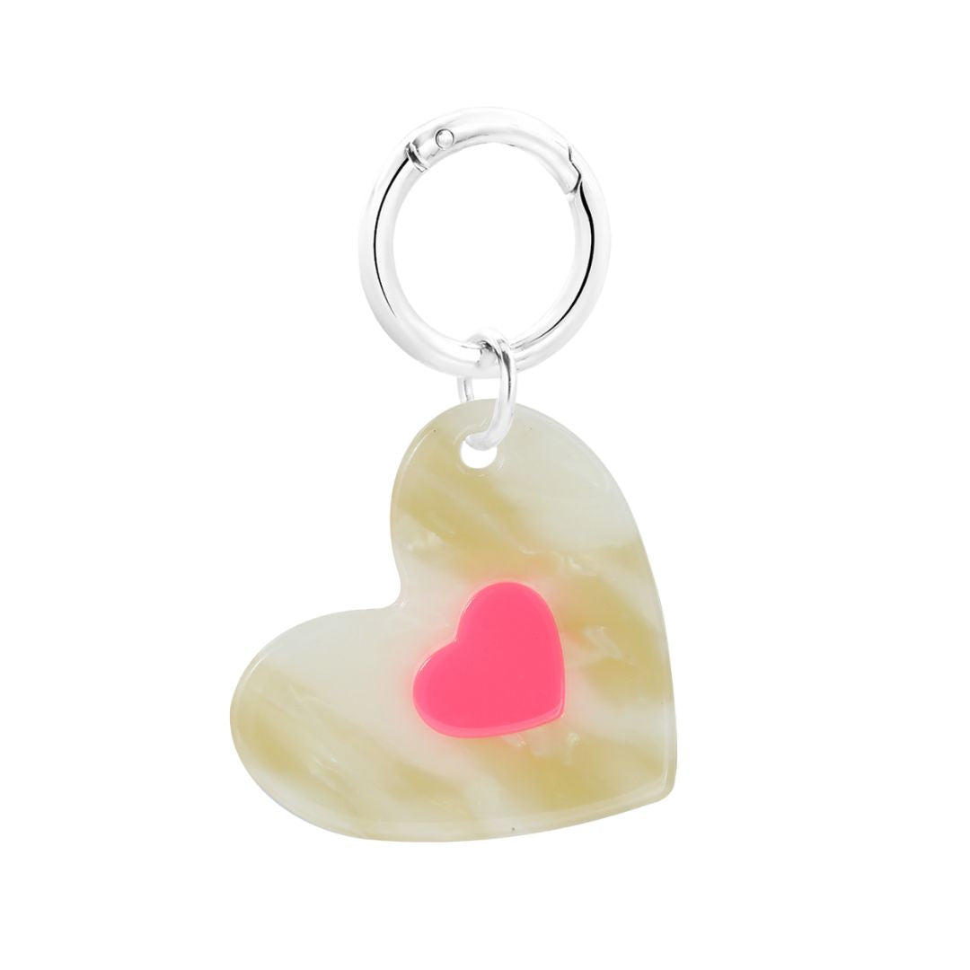 Herzförmiger Schlüsselanhänger 'Pinky Heart'