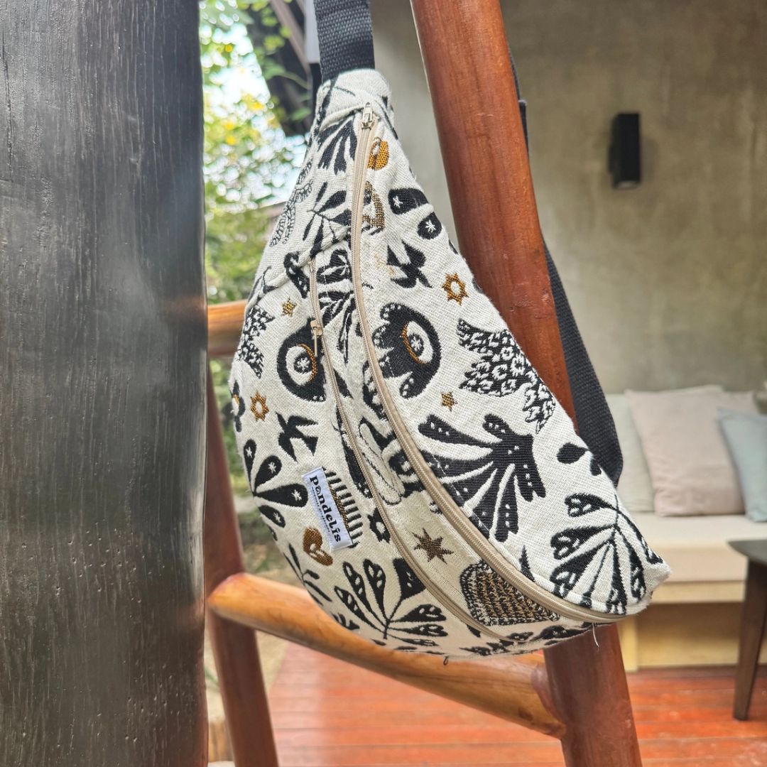 Damen Hipbag Banane groß 'Anthea' Ornamente