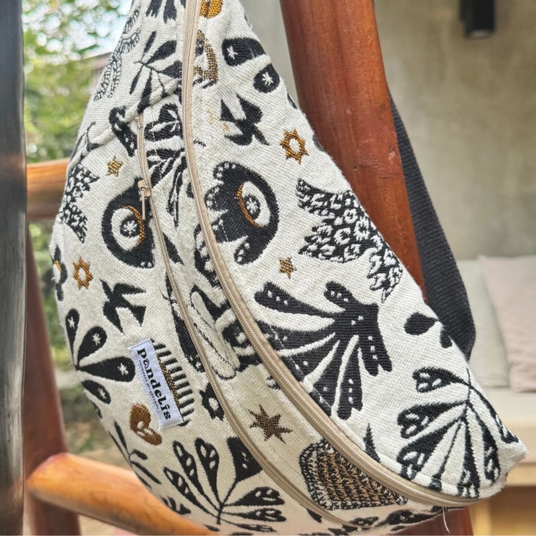 Damen Hipbag Banane groß 'Anthea' Ornamente