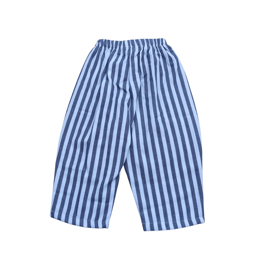 Unisex Streifen Hose 'Carter' dunkelblau