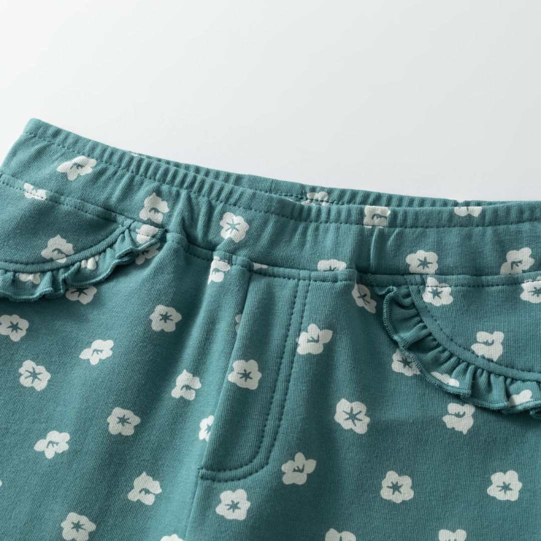 Jeggings Blumenmuster grün