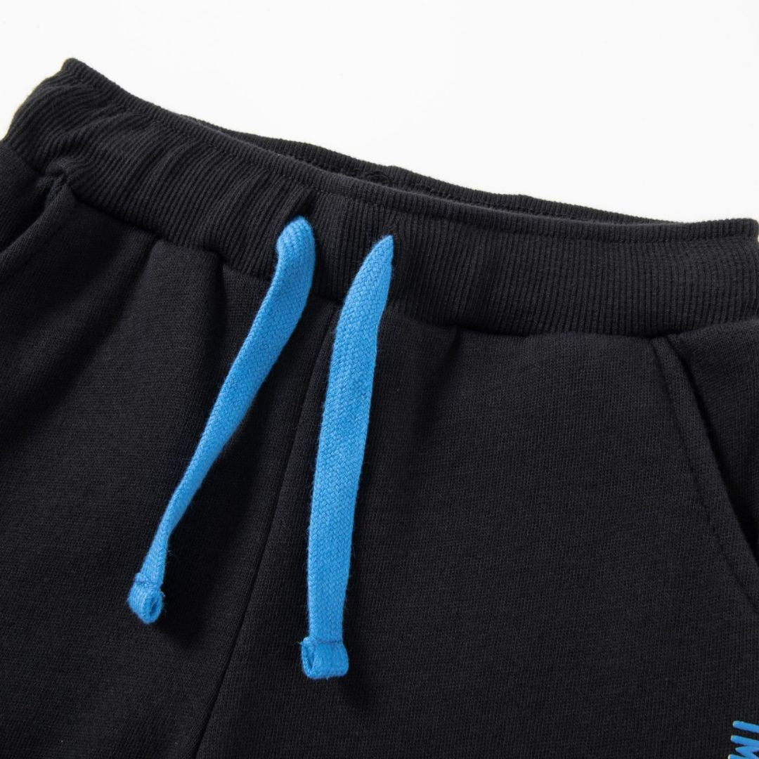 Plüschhose Jogger schwarz