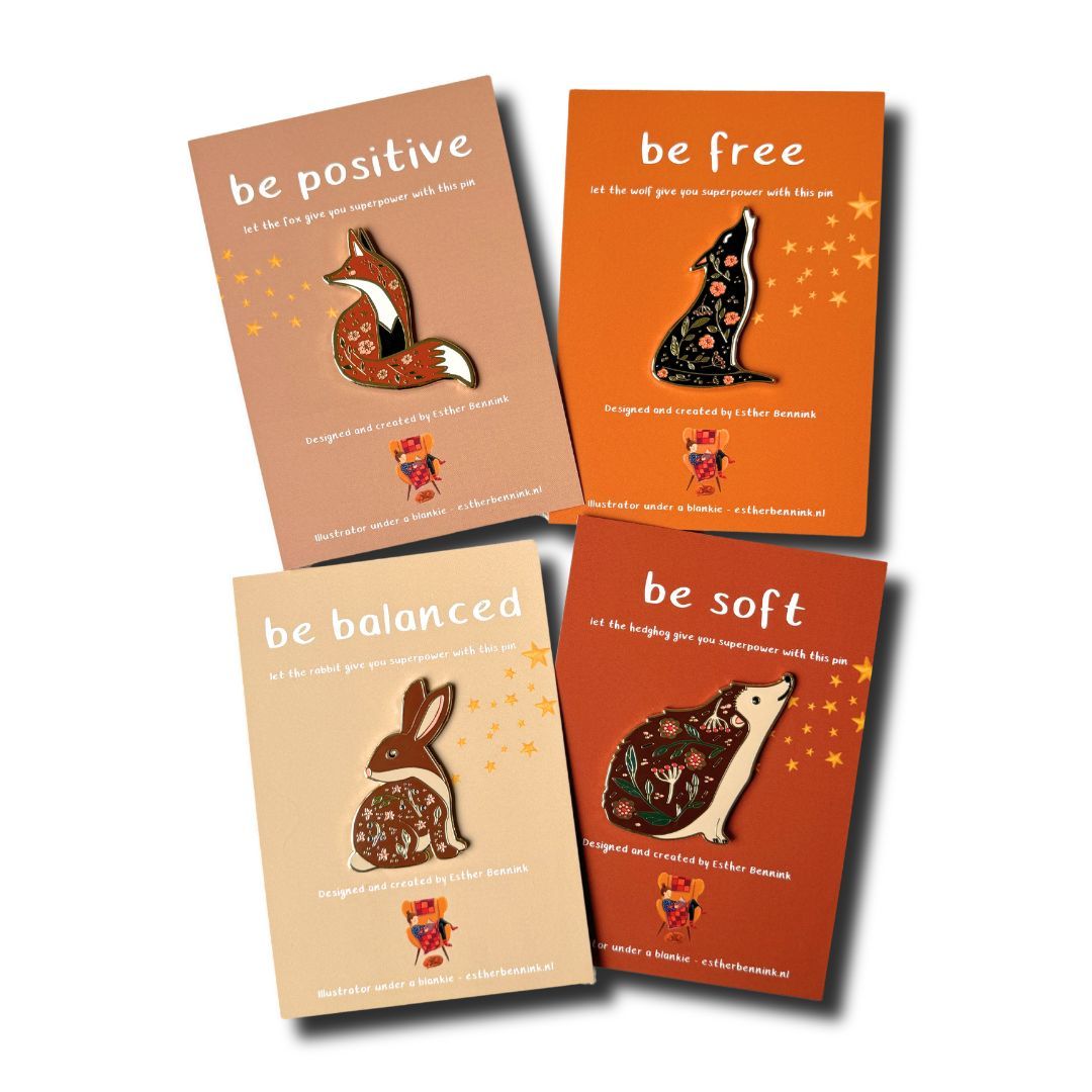 Kaninchen Pin "Be balanced"