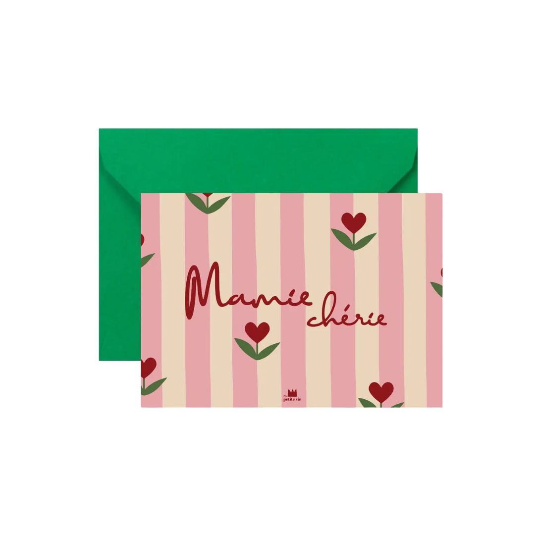 Postkarte 'Mamie Cheriel' mit Briefumschlag