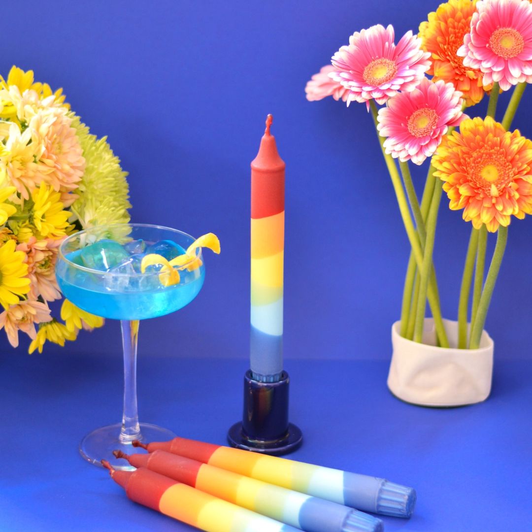 Kegelkerzen 'Rainbow'
