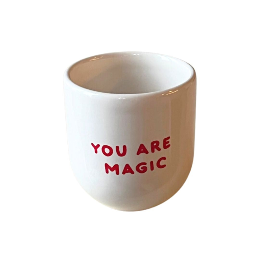 Keramikbecher 'you are magic' weiß