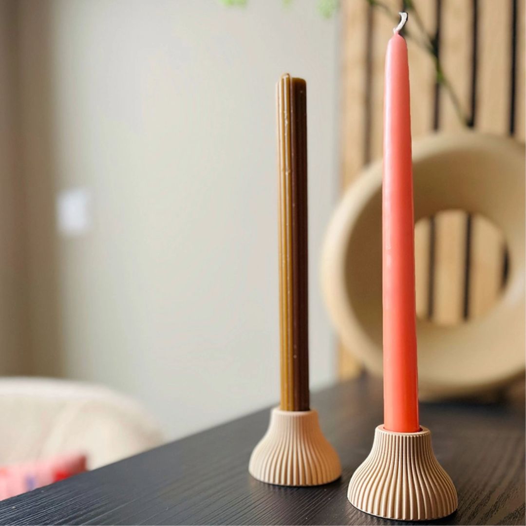Studio Olala | Kerzenhalter beige