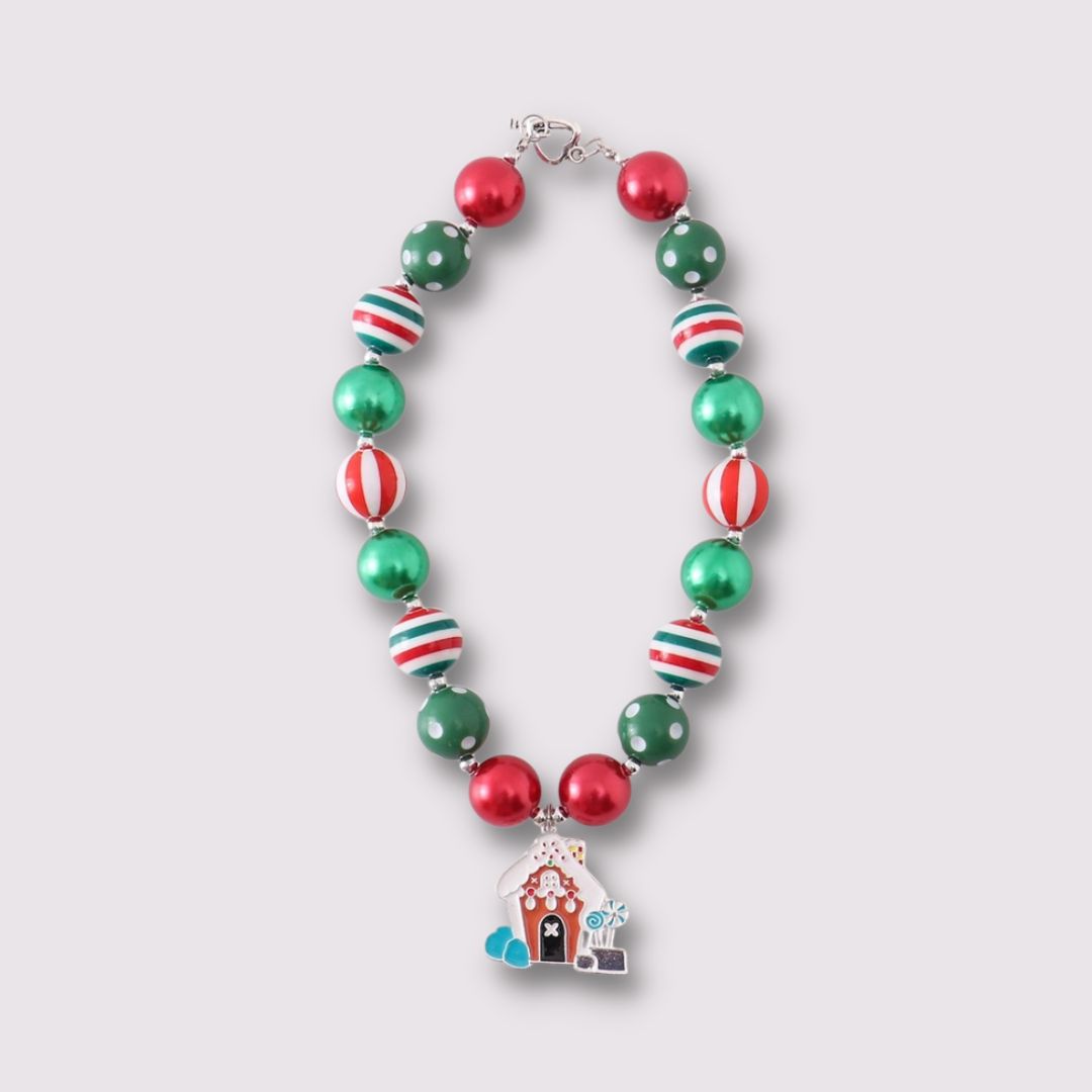 Christmas Candy House Bubble Halskette
