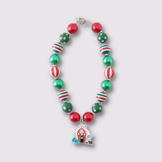 Christmas Candy House Bubble Halskette