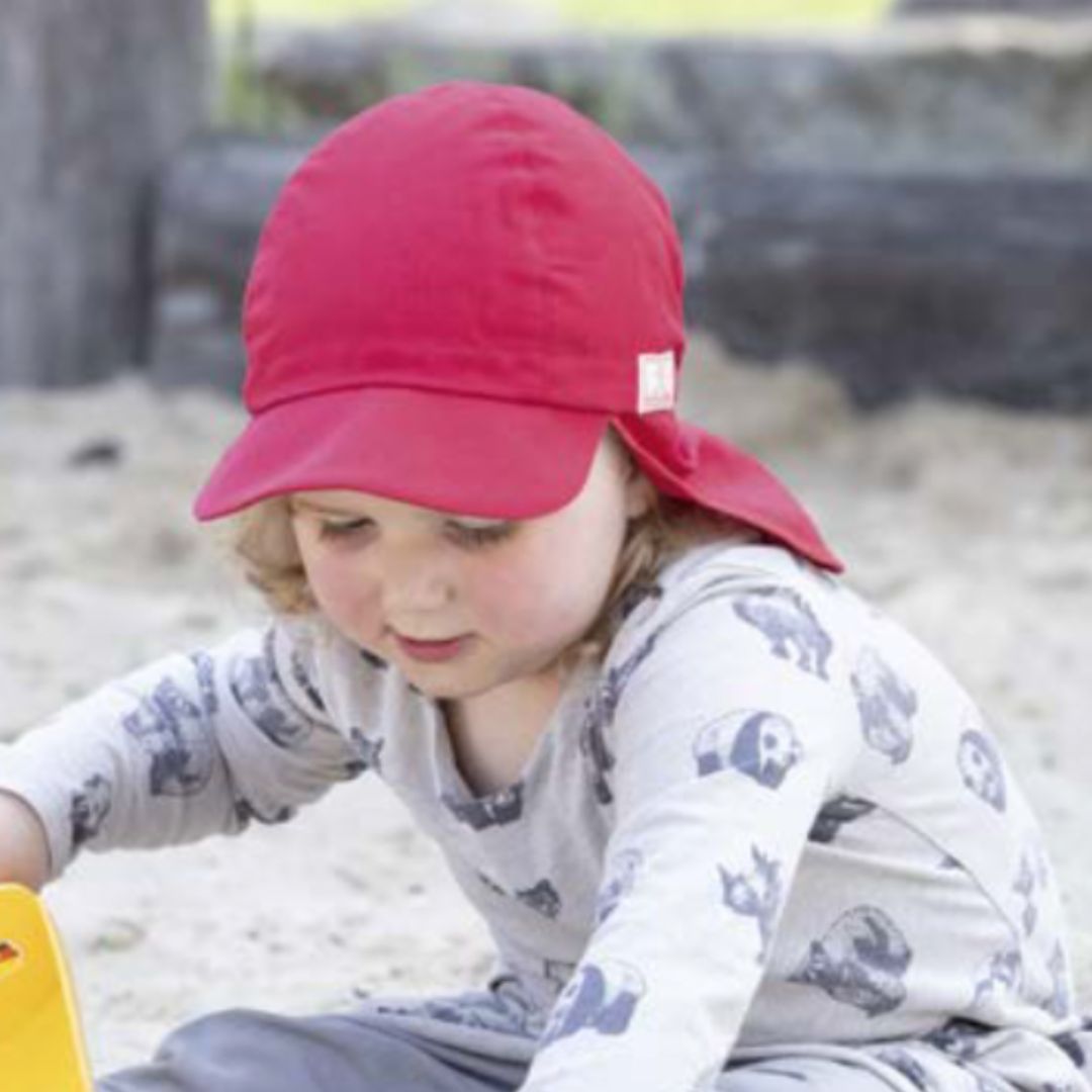 PICKAPOOH | Sommer Strick Mütze 'Felix' rot