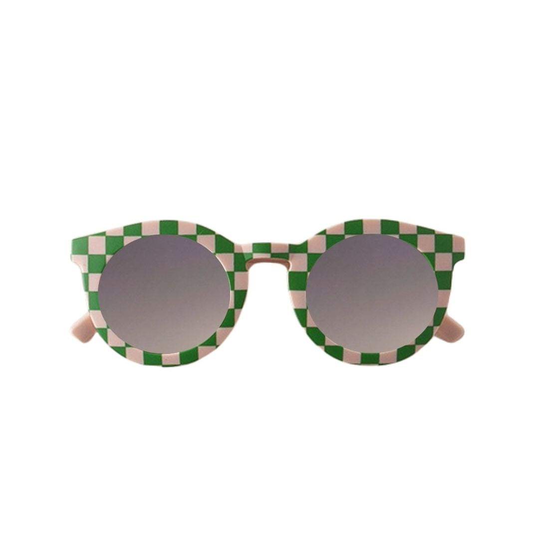 Kinder Sonnenbrille Kids Plus 'Checkerboard Green'