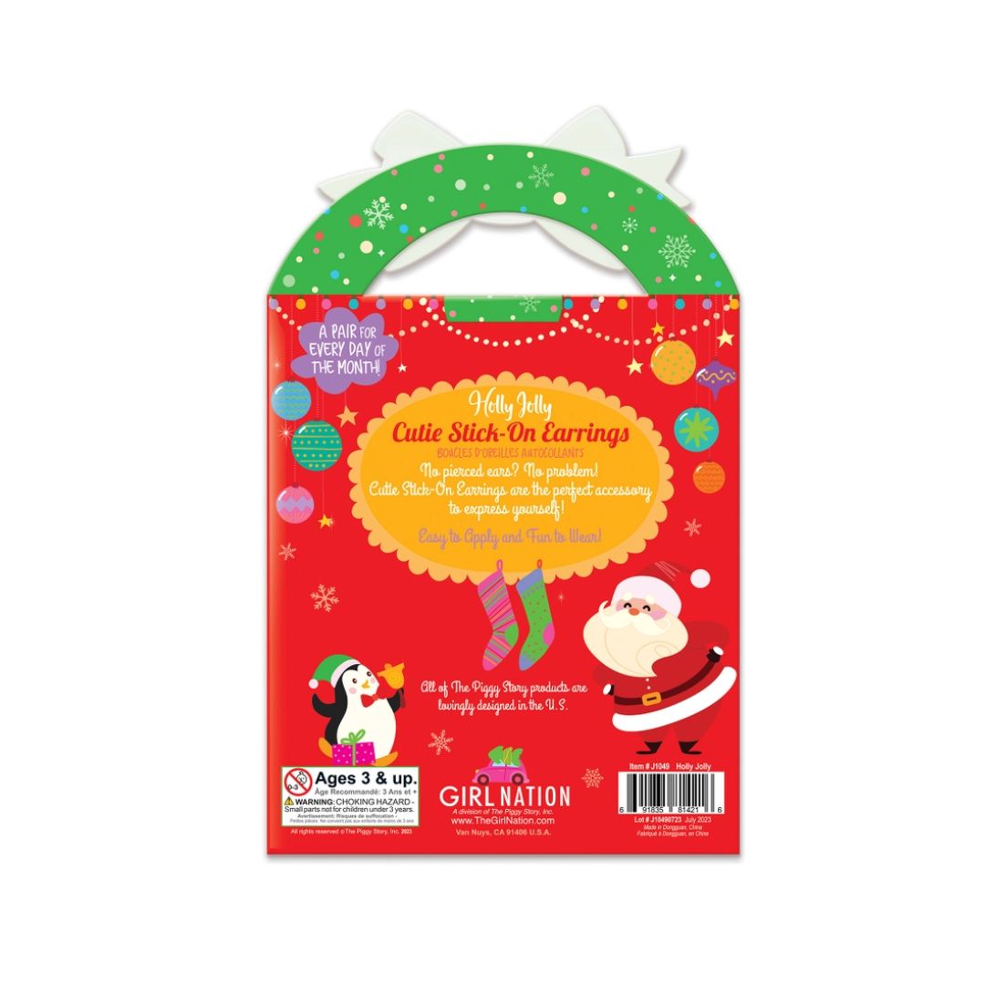 Ohrsticker zum Aufkleben 'Holly Jolly'