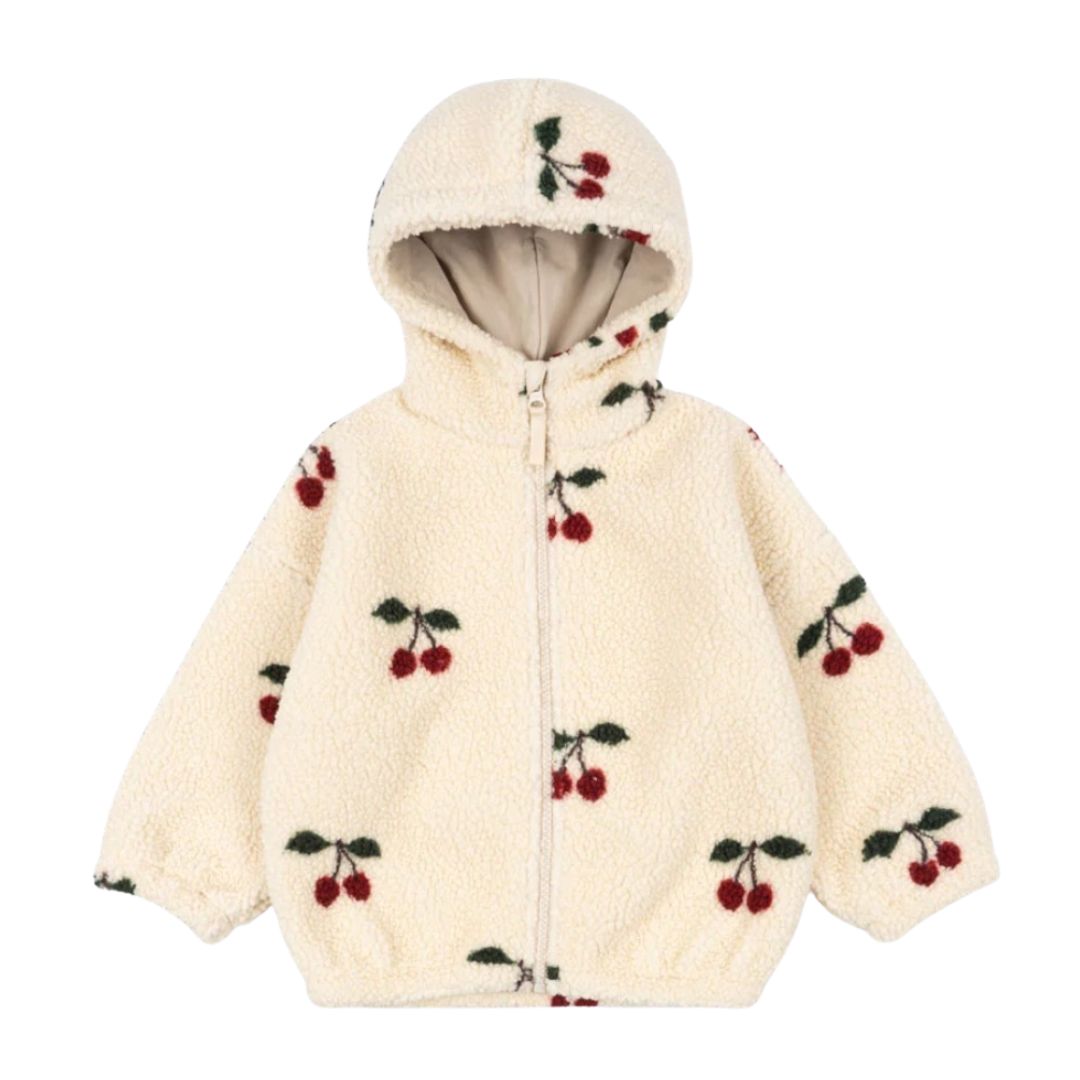 Kuschelige Plüschjacke für Kinder 'Cherry' beige
