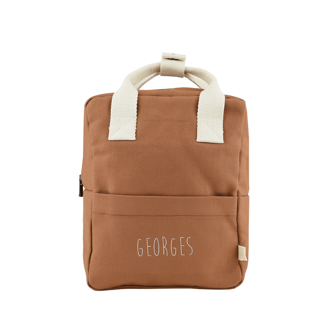 Kinderrucksack 3-7 Jahre 7 Liter personalisierbar backsteinrot