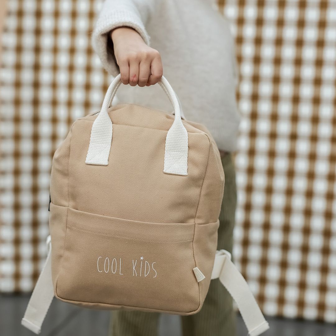 Kinderrucksack 3-7 Jahre 7 Liter personalisierbar beige