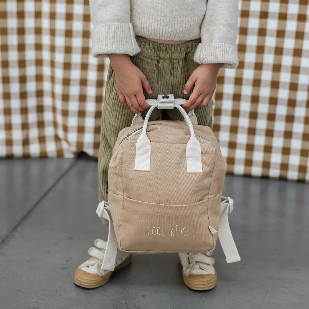 Kinderrucksack 3-7 Jahre 7 Liter personalisierbar beige