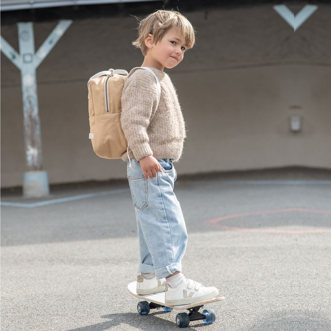 Kinderrucksack 3-7 Jahre 7 Liter personalisierbar beige