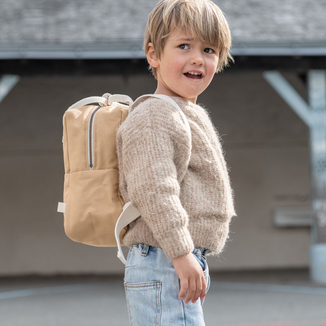 Kinderrucksack 3-7 Jahre 7 Liter personalisierbar beige