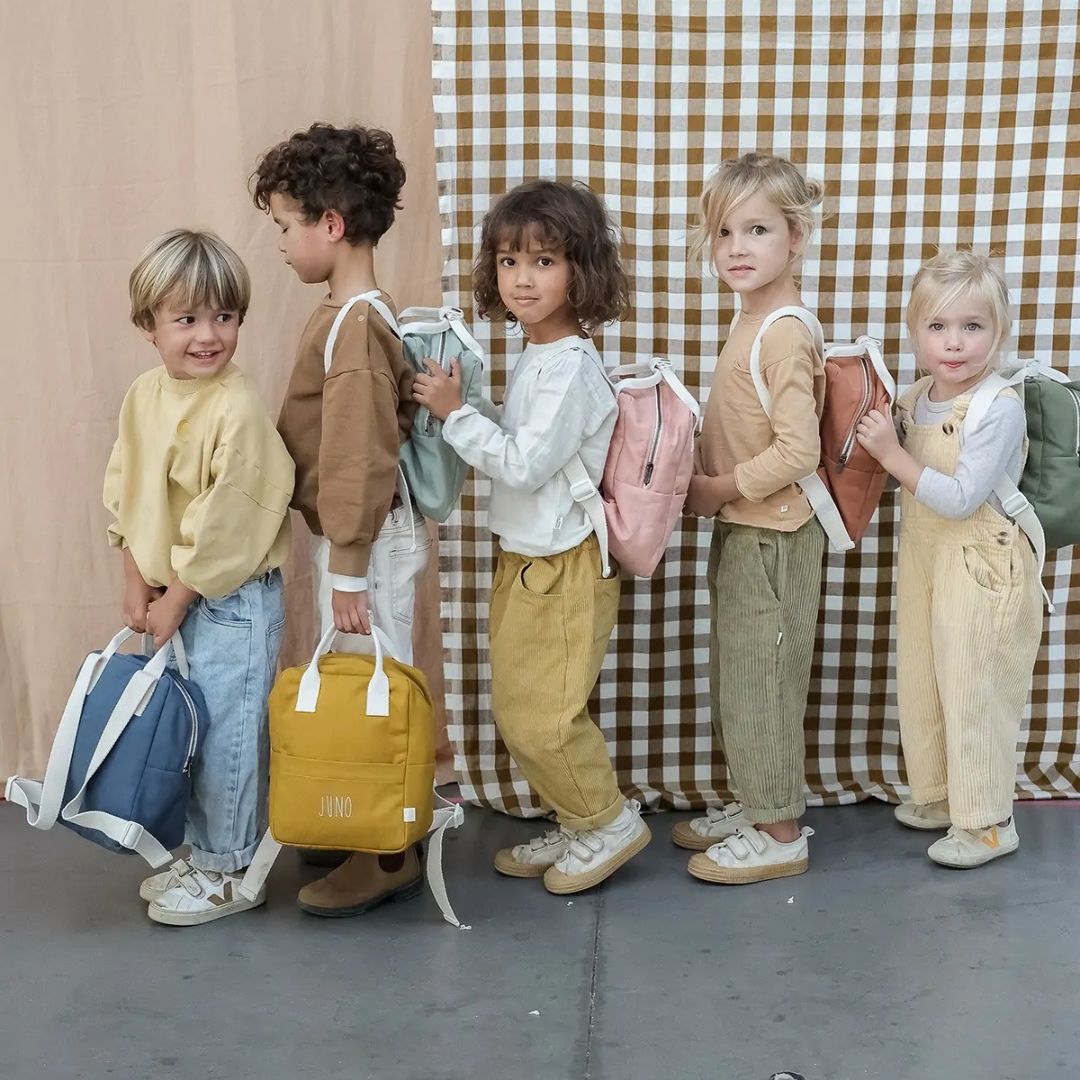 Kinderrucksack 3-7 Jahre 7 Liter personalisierbar senfgelb