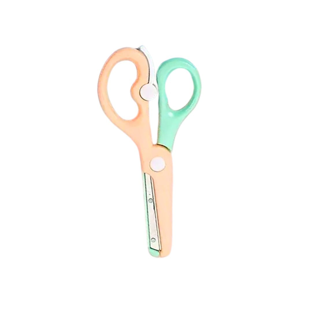 Kinder Scheren Colorblock Design orange/türkis