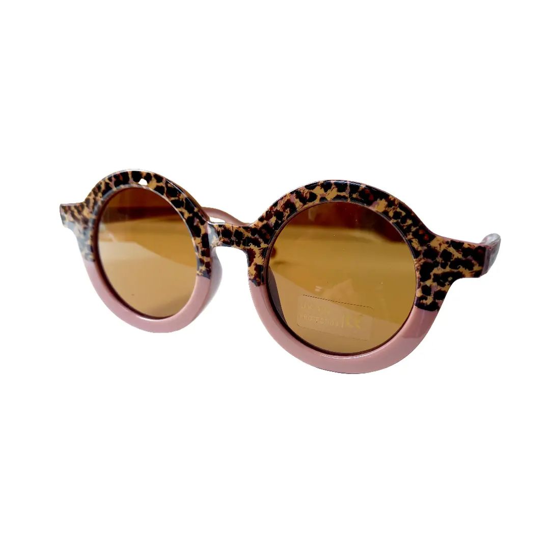 Kinder Sonnenbrille Retro Leopard taupe