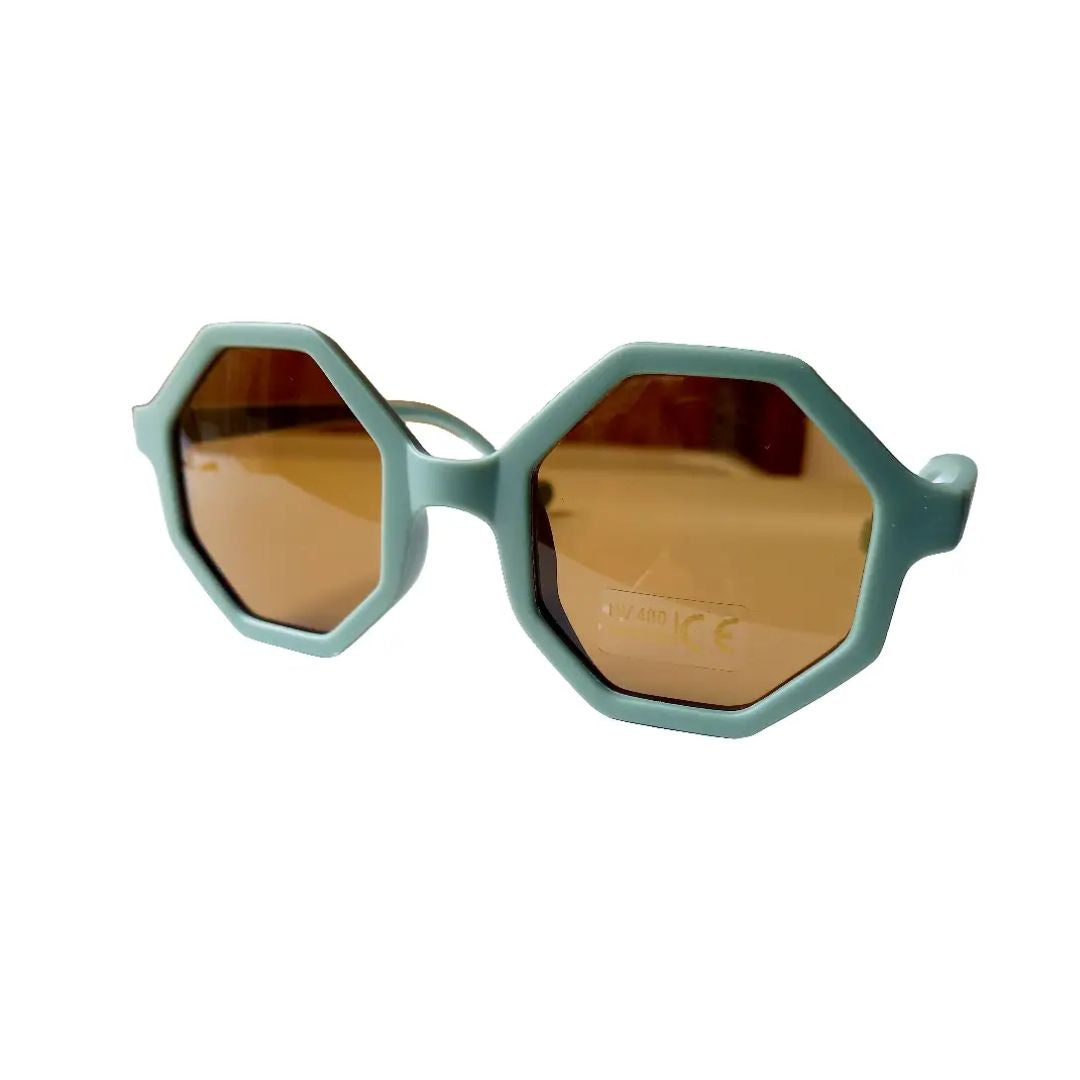 Kinder Sonnenbrille 8-Eck-Design 'Sunny' grün