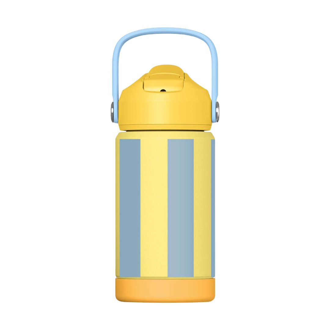Trinkflasche Stripes gelb/hellblau 350ml