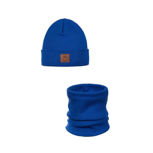 Set Mütze und Loop für Kinder blau