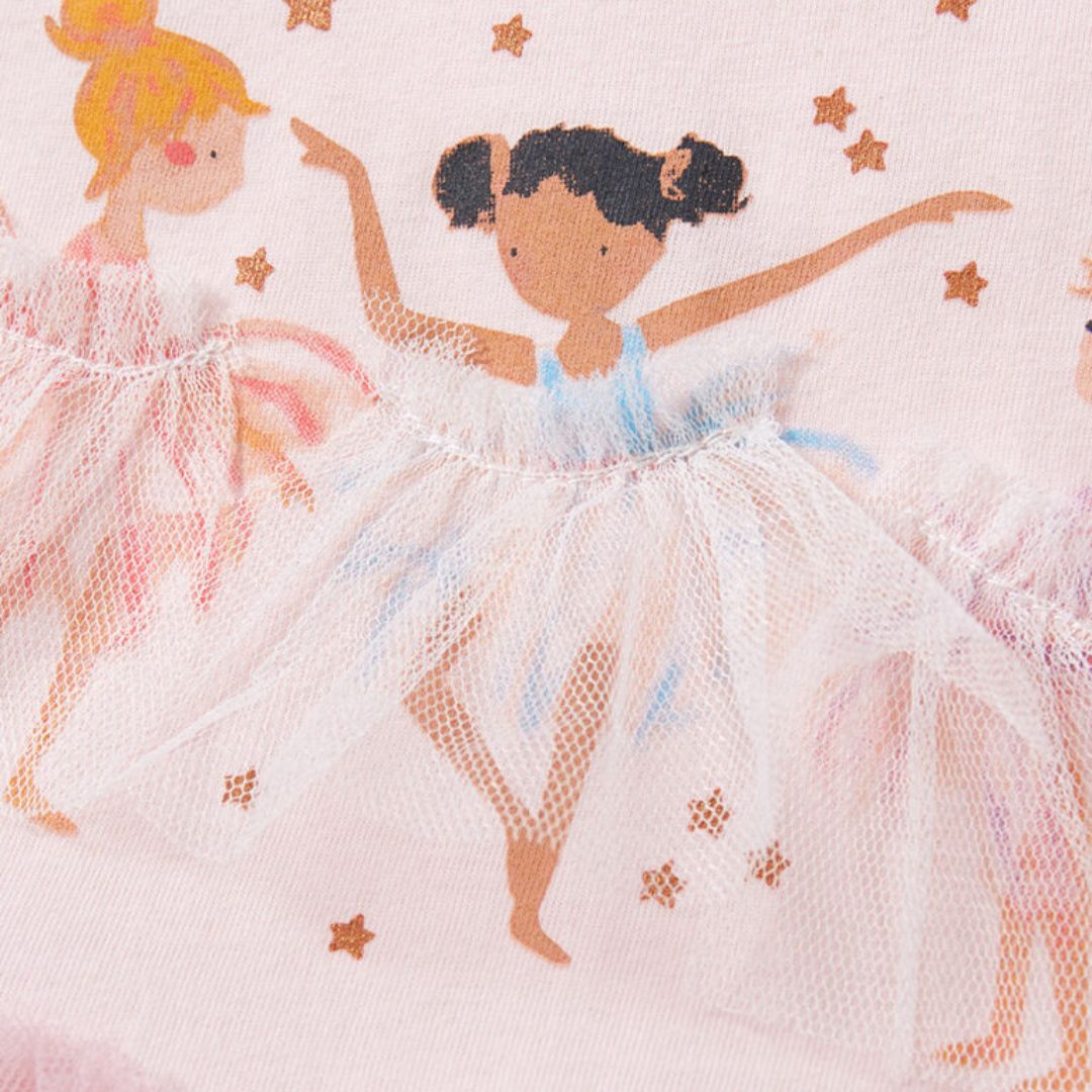Chiffon Kleid Kurzarm 'Tänzerinnen'