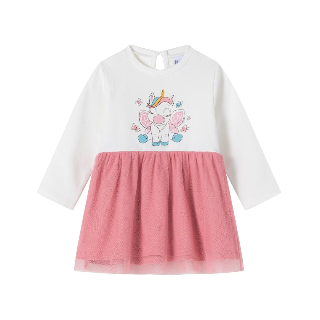 Kombiniertes Kleid mit Einhorn Print