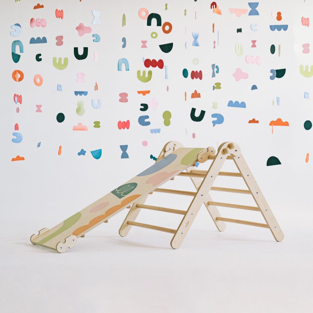 Kletterdreieck 'Pikler-Dreieck' aus Holz natur