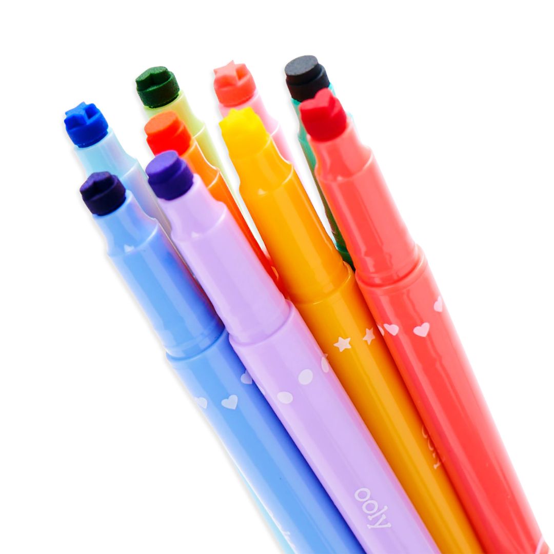 Konfetti-Stempel-Marker mit doppeltem Ende