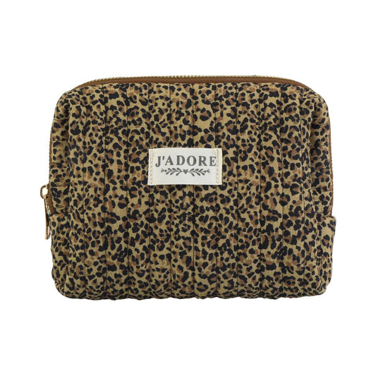 Makeup Tasche mit Leo-Muster 'J'ADORE'
