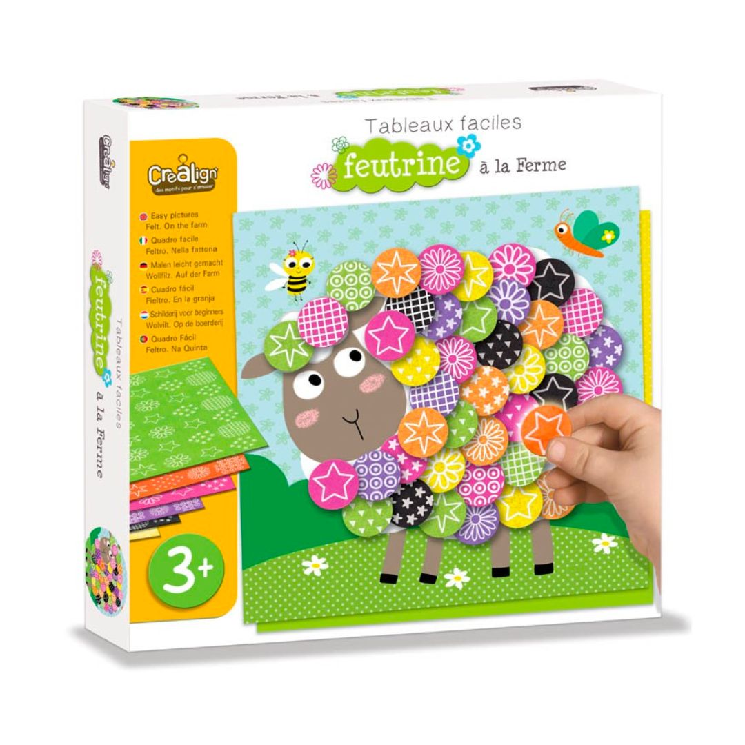 Kreativ-Set Reliefs mit Filz "Auf der Farm"