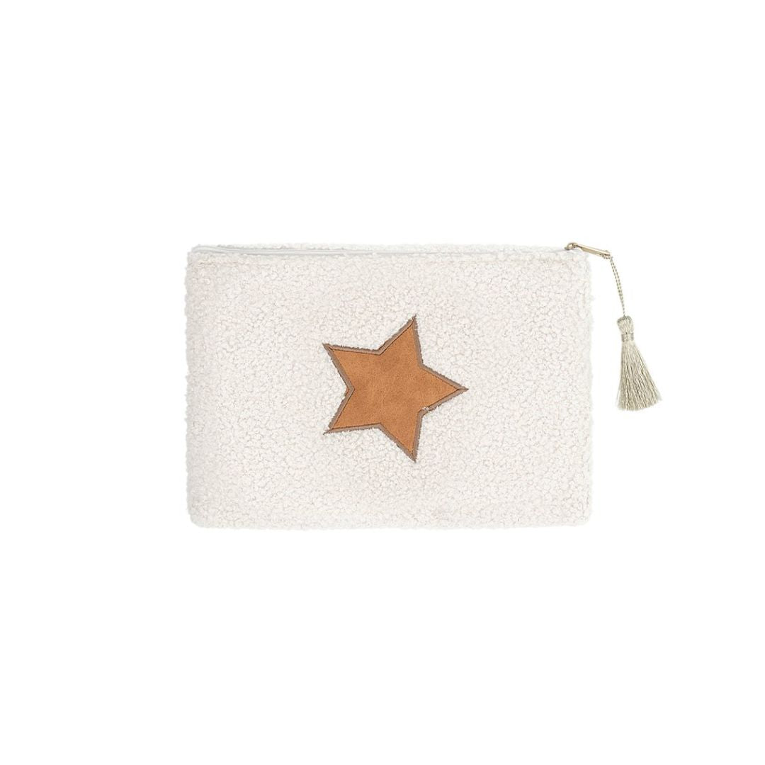 Make-Up Kosmetiktasche 'Stern' beige