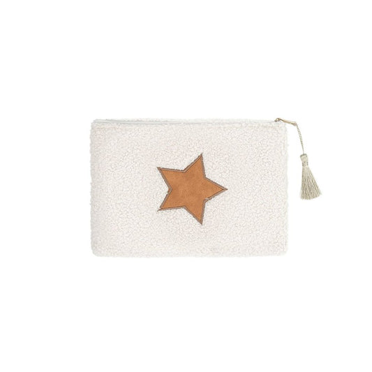 Make-Up Kosmetiktasche 'Stern' beige