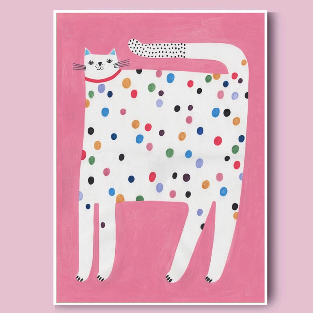 Kunstdruck A4 'SPOTTED CAT'
