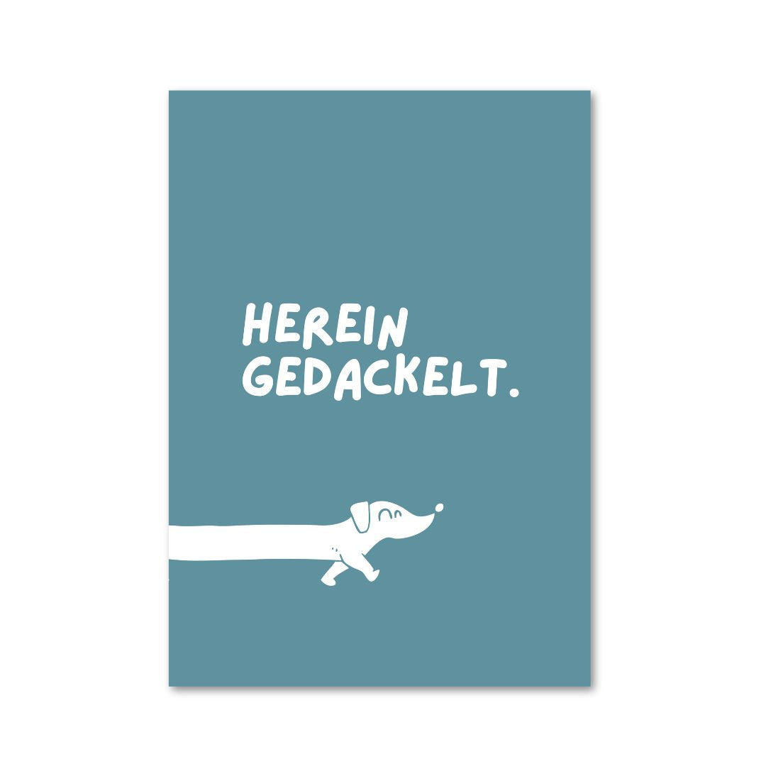 Kunstdruck A4 'Hereingedackelt'