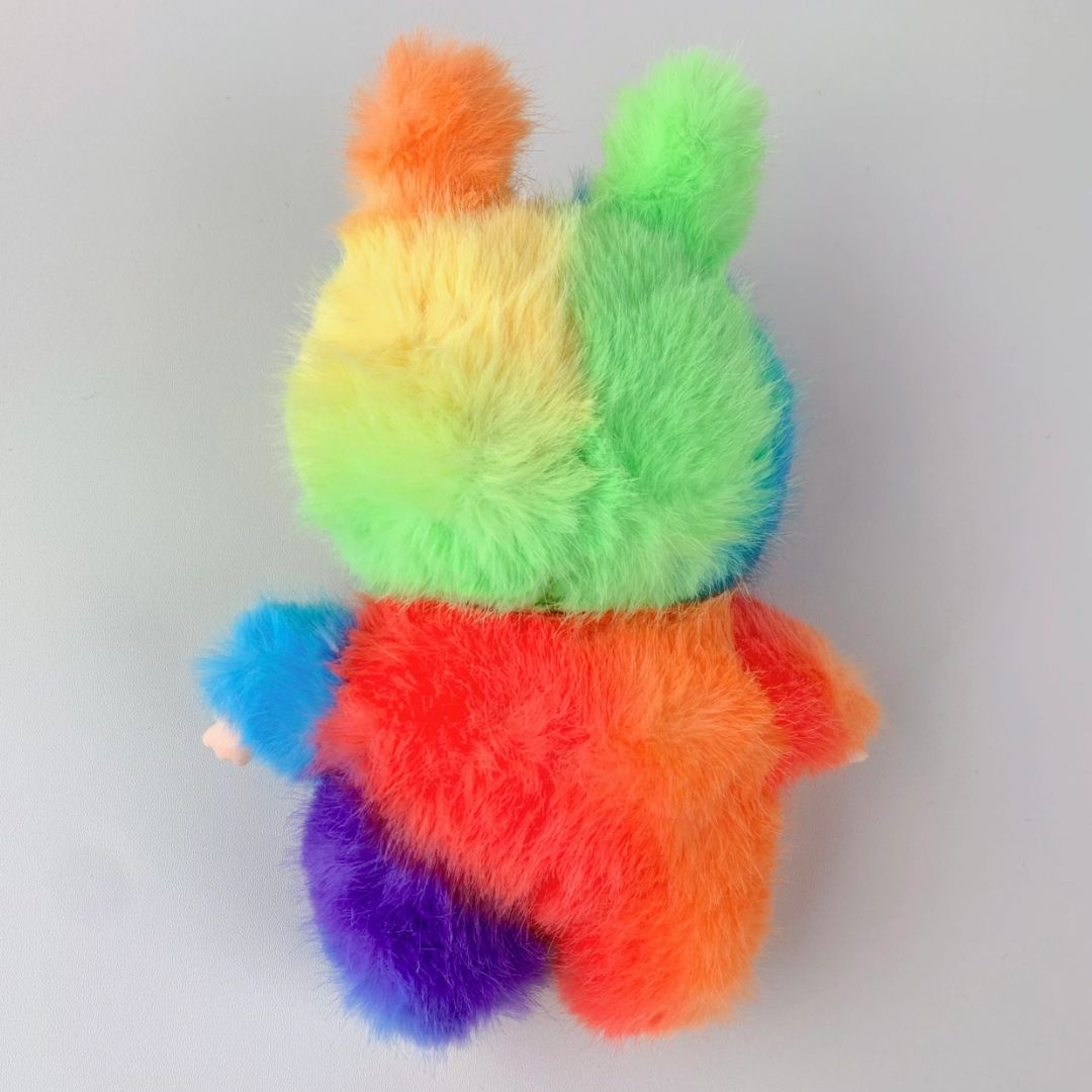 Labubu inspirierte handgemachte Puppe 'Rainbow'