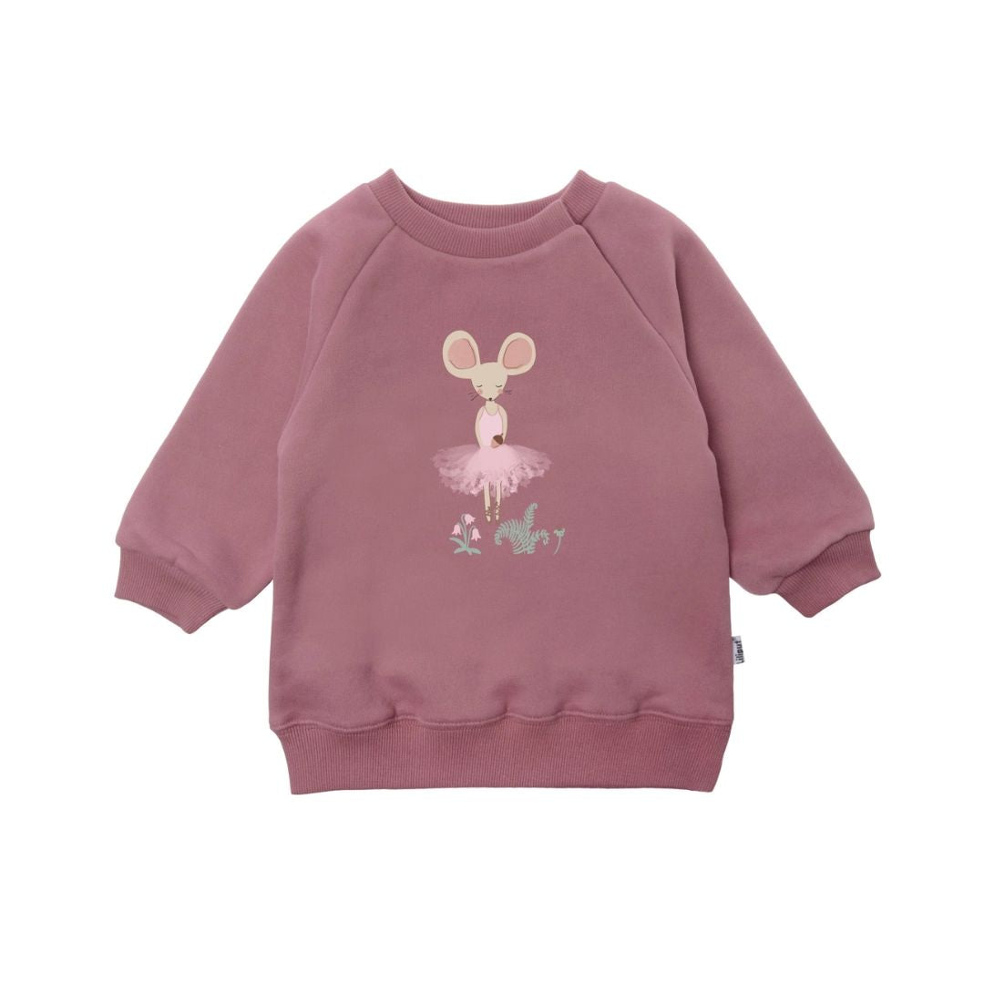 Sweatshirt in blush mit Print 'Ballerina Maus'