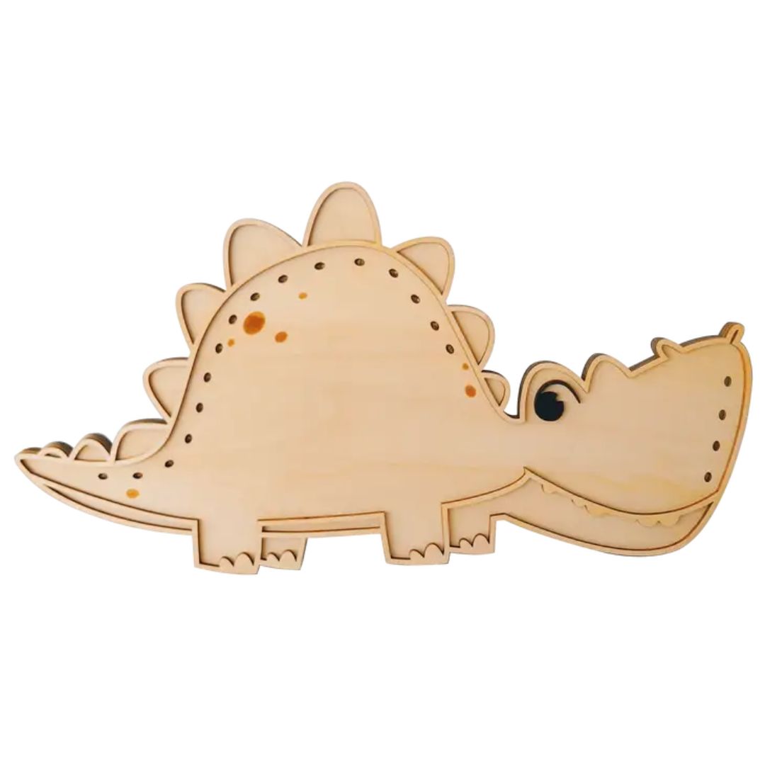 Holz Kinderlampe zum Aufhängen Dino