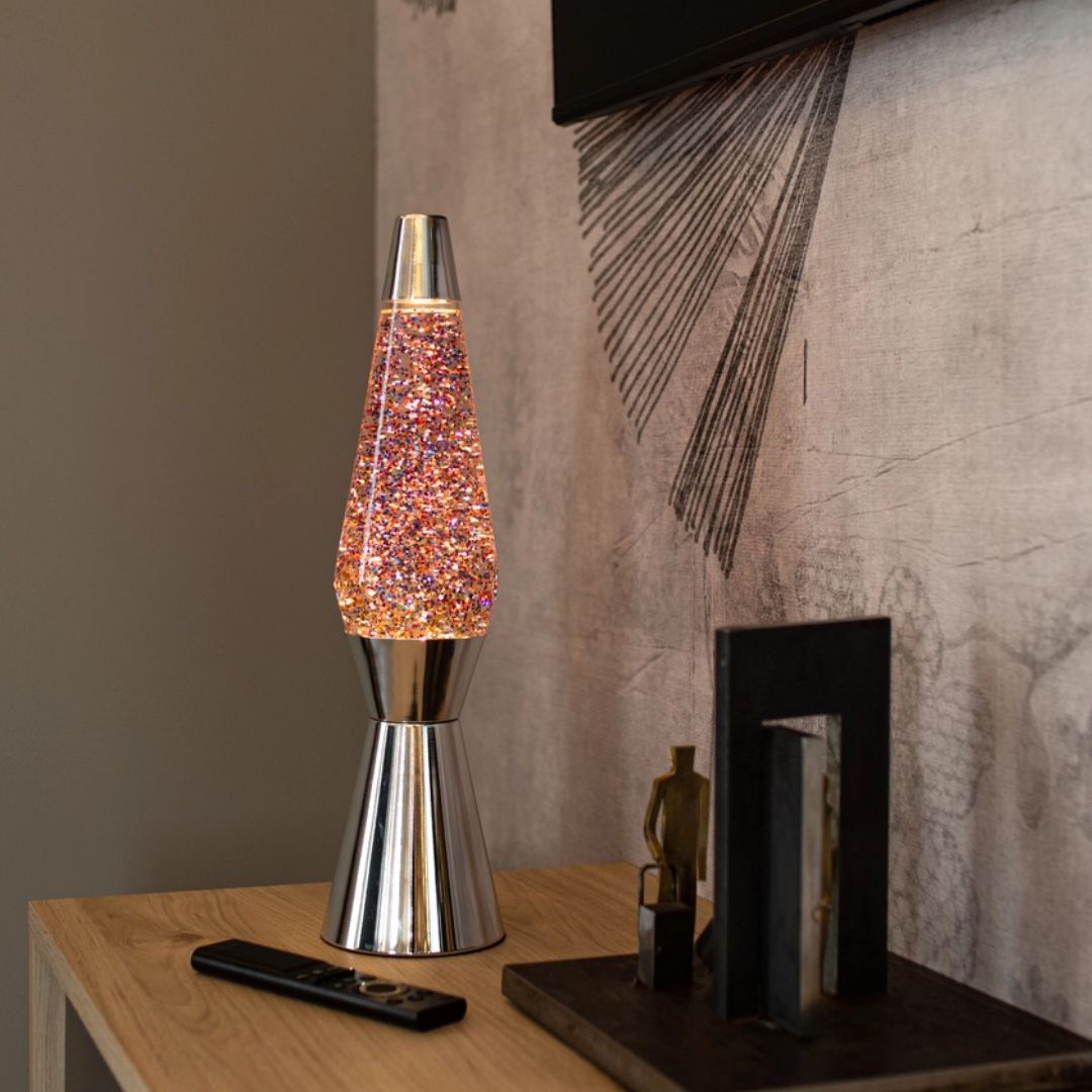 Lavalampe Glitzer Magie rosa