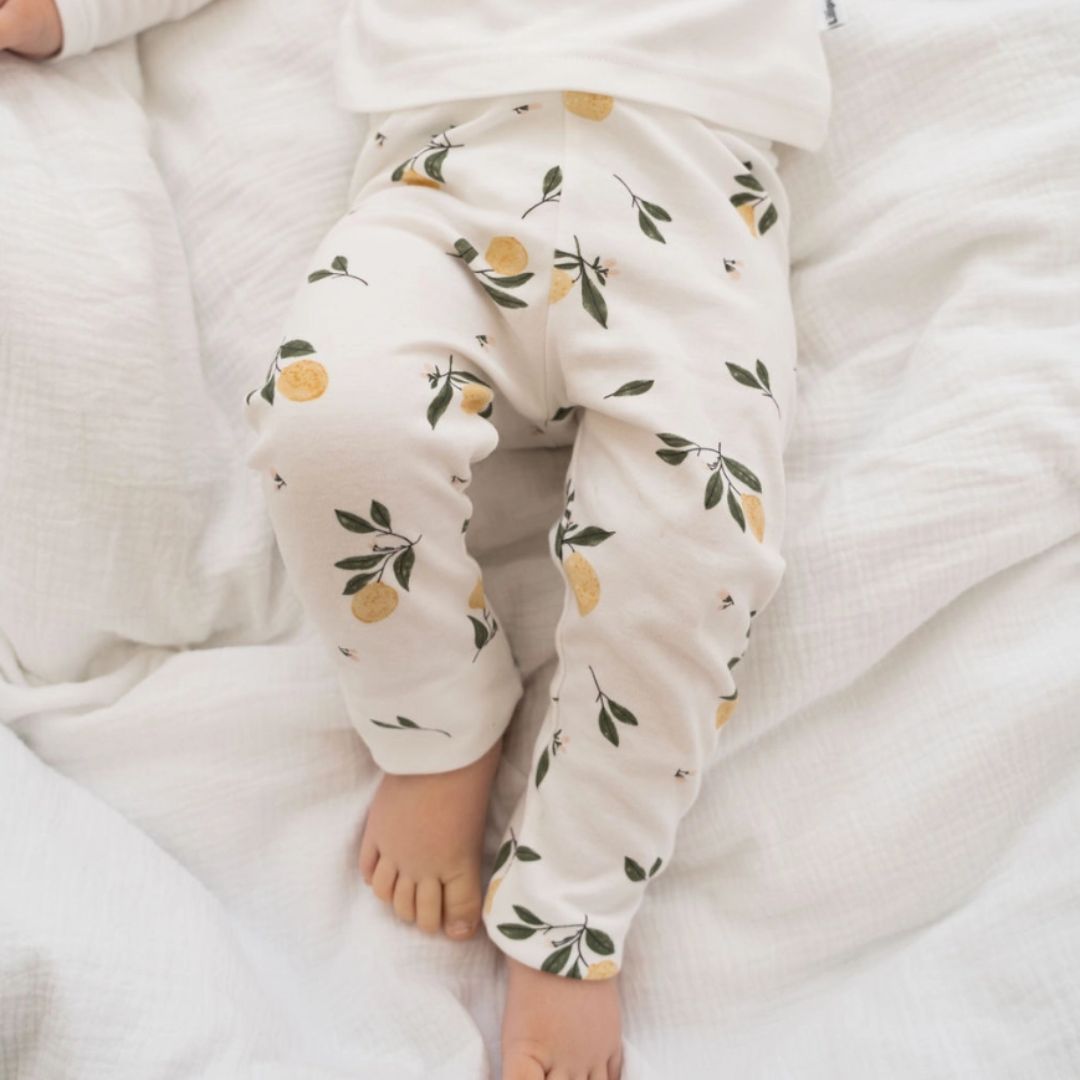 Babyleggings mit Zitronenprint